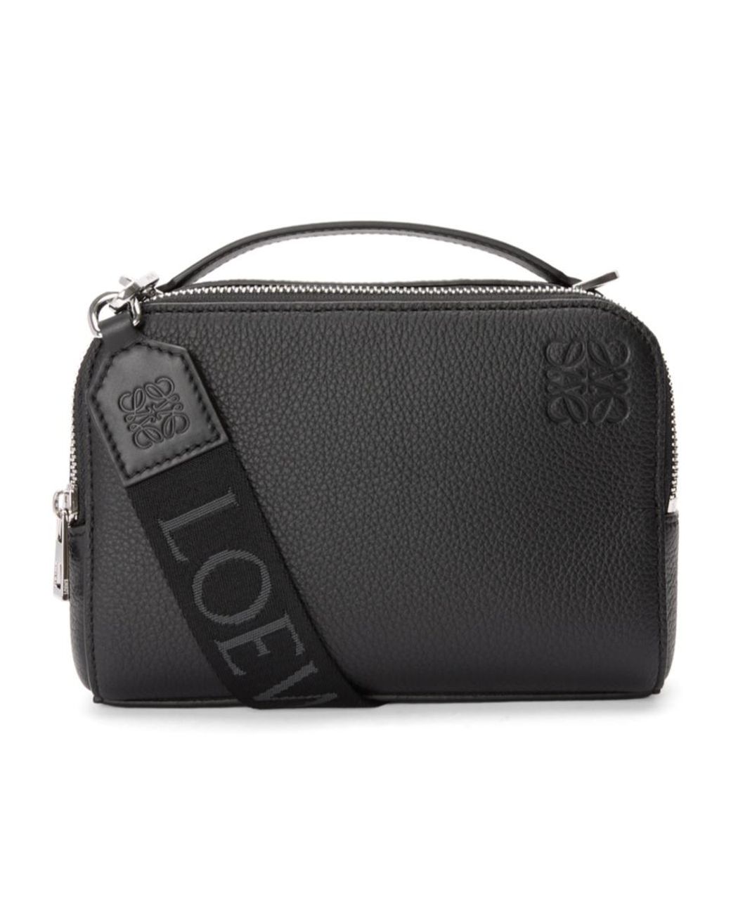 Loewe Black Logo Embossed Mini Camera Bag for men