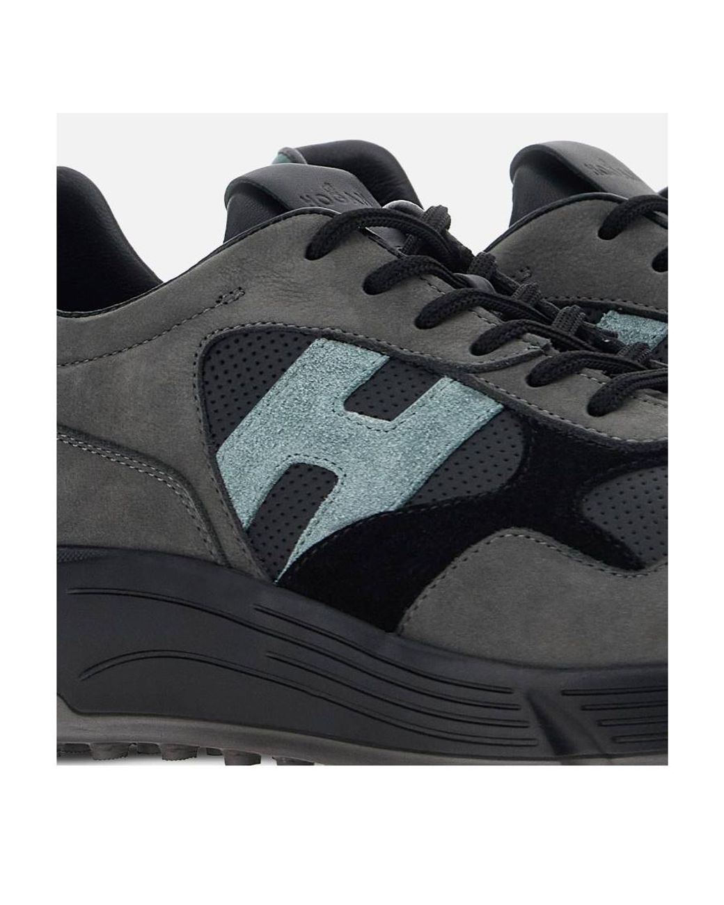 Hogan Black Hyperlight Panelled Lace-Up Sneakers for men