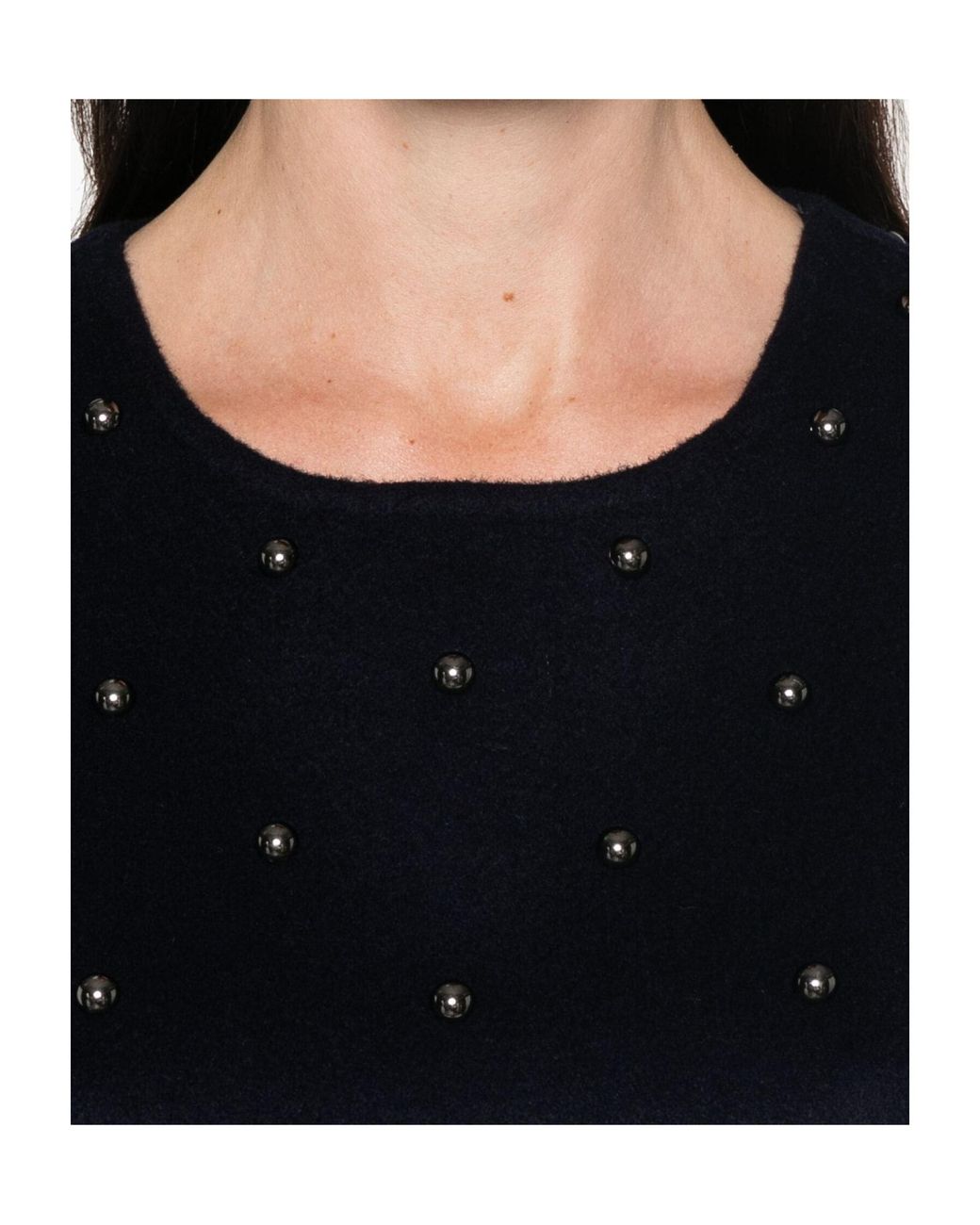 P.A.R.O.S.H. Black Stud-Embellished Dress