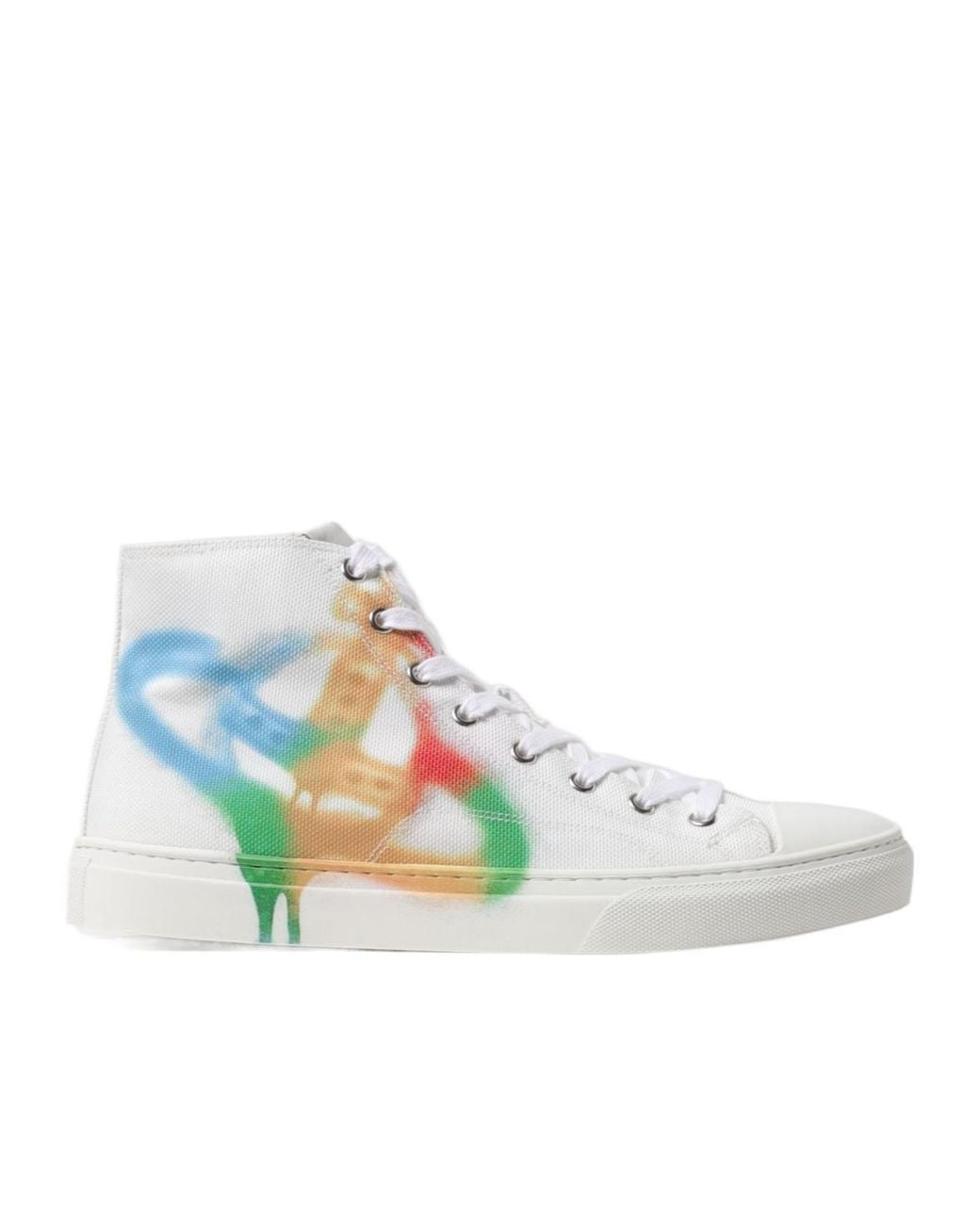 Vivienne Westwood White Plimsoll High-Top Lace-Up Sneakers for men