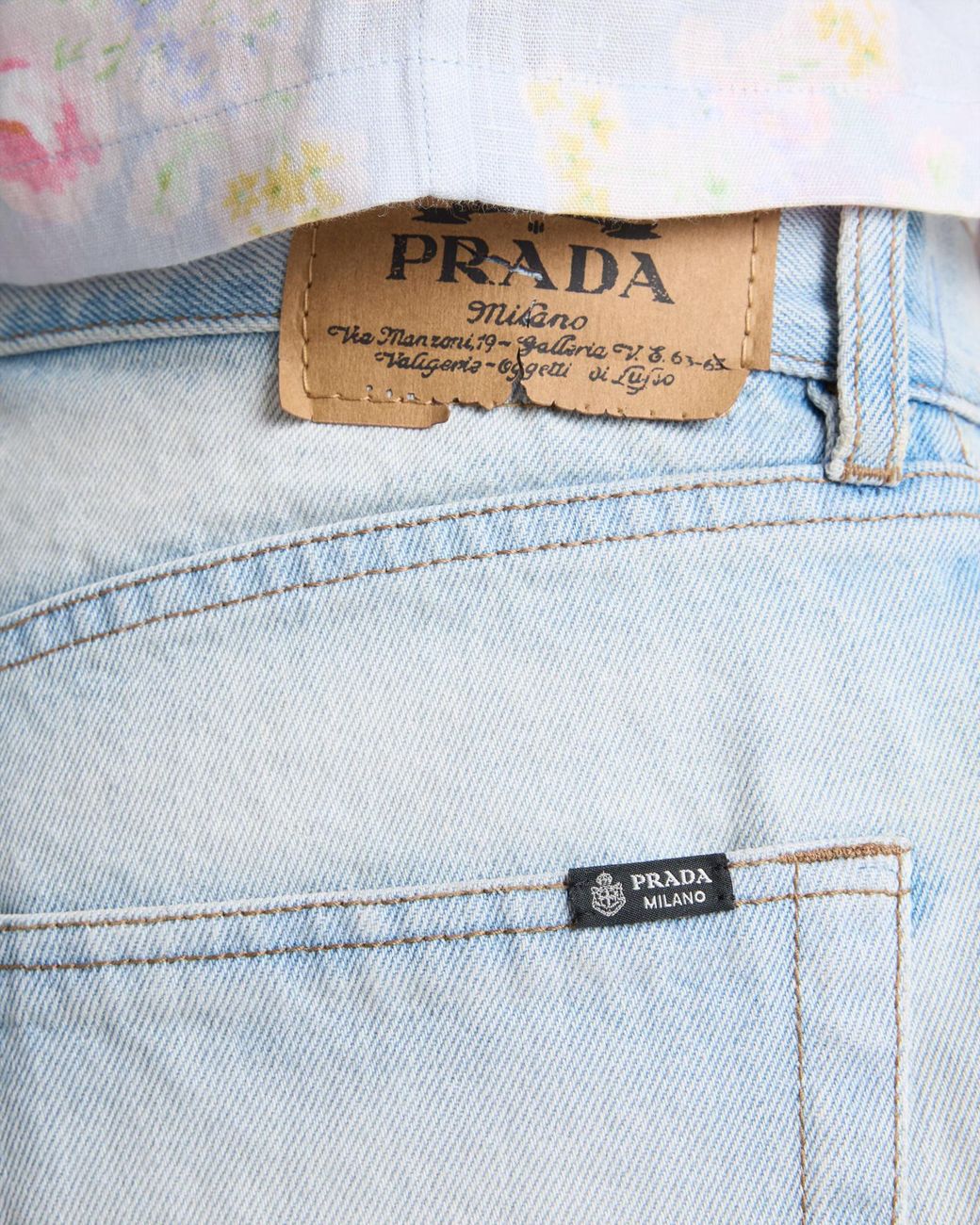 Prada Blue Denim Bermudas