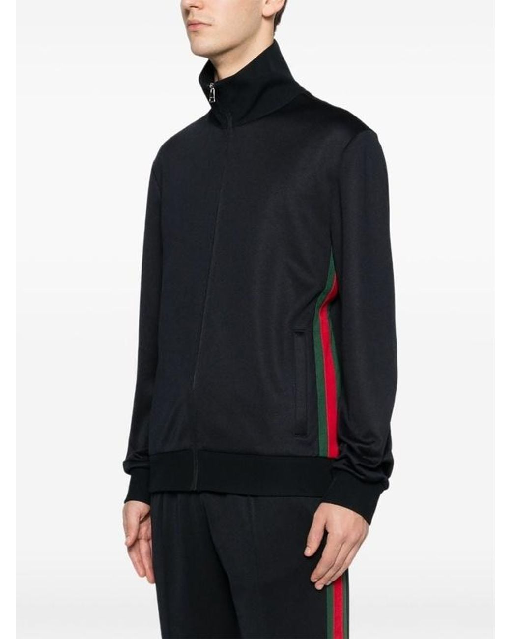 Gucci Blue Long-Sleeved Zipped Jacket for men