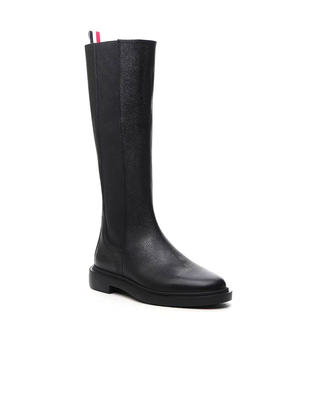 Thom Browne Black 4-Bar Knee Length Chelsea Boots