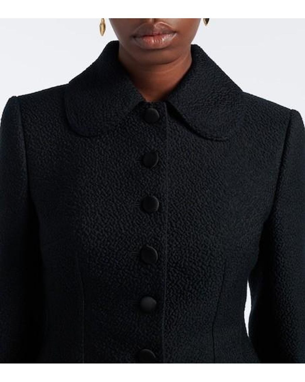Dolce & Gabbana Black Single-Breasted Wool And Silk-Blend Blazer