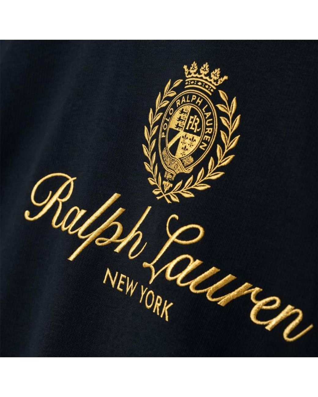 Polo Ralph Lauren Black Printed Fleece Sweatshirt for men