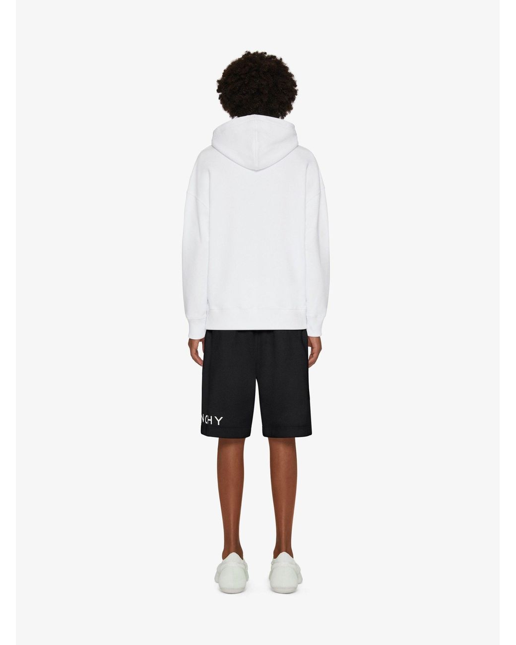 Givenchy Black Logo Printed Pocketed Shorts for men