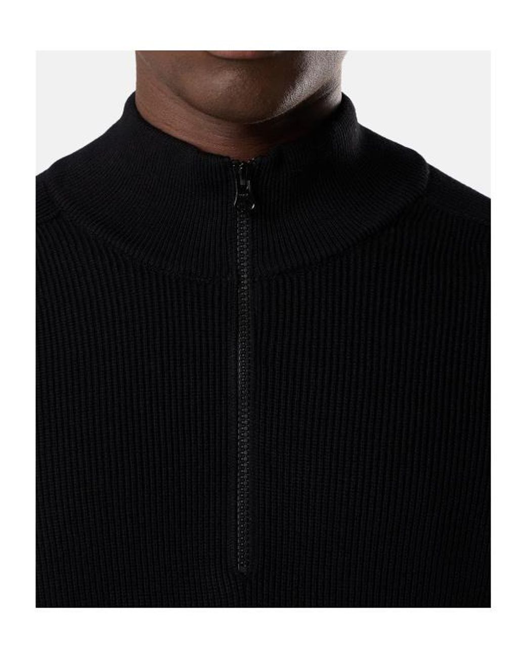 Stone Island Black Regular-Fit Half-Zip Jumper for men