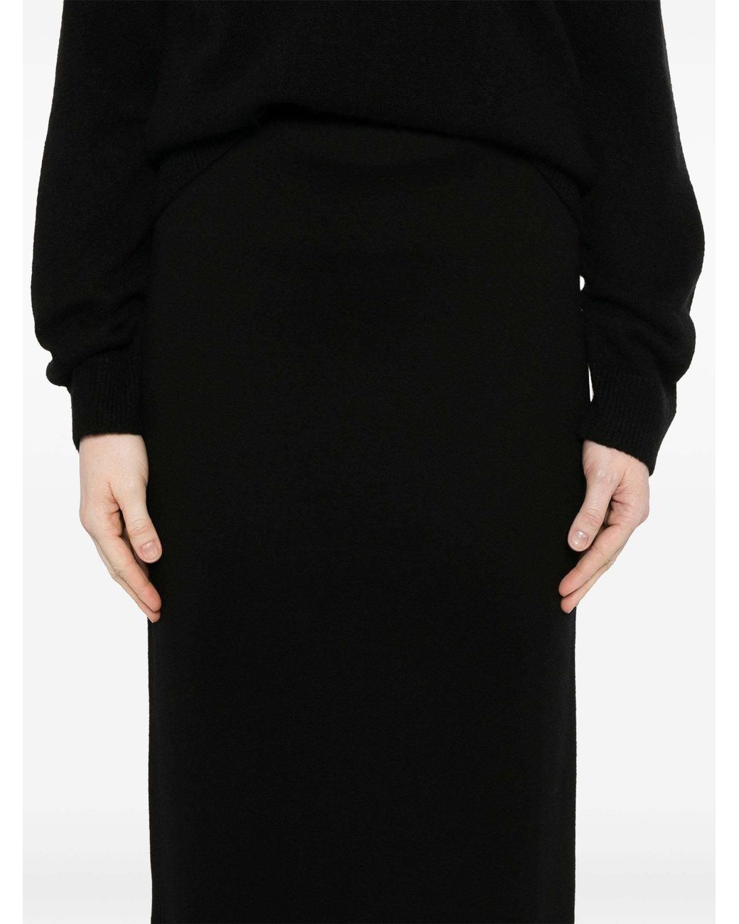 The Row Black Ikko Midi Skirt