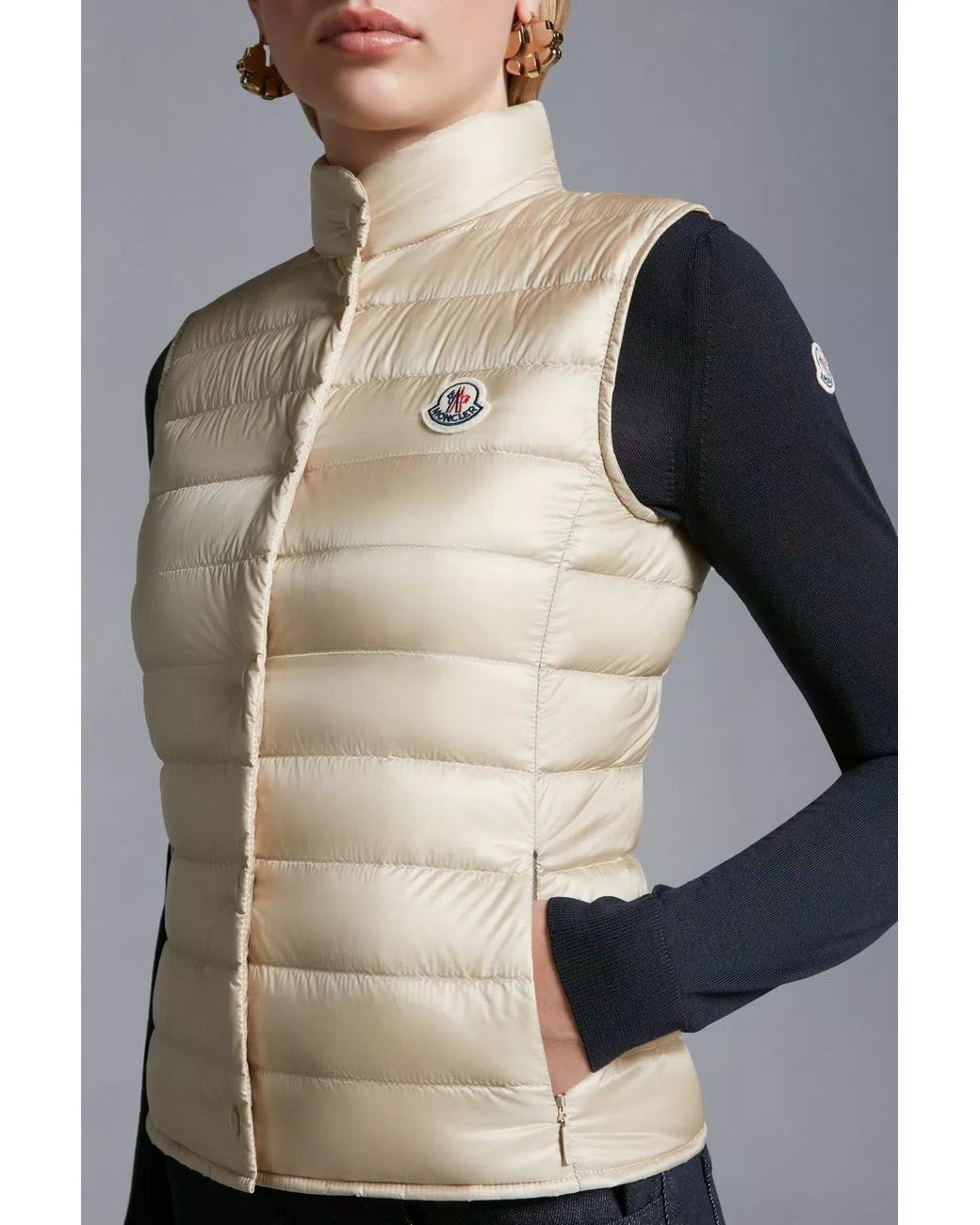 Moncler Natural Liane High-Neck Gilet