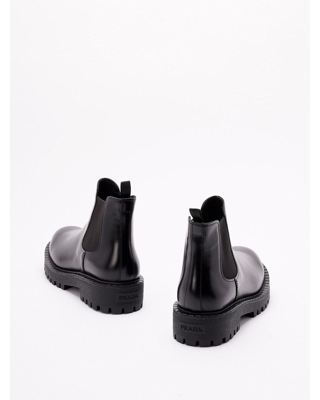 Prada Black Slip-On Ankle Boots for men