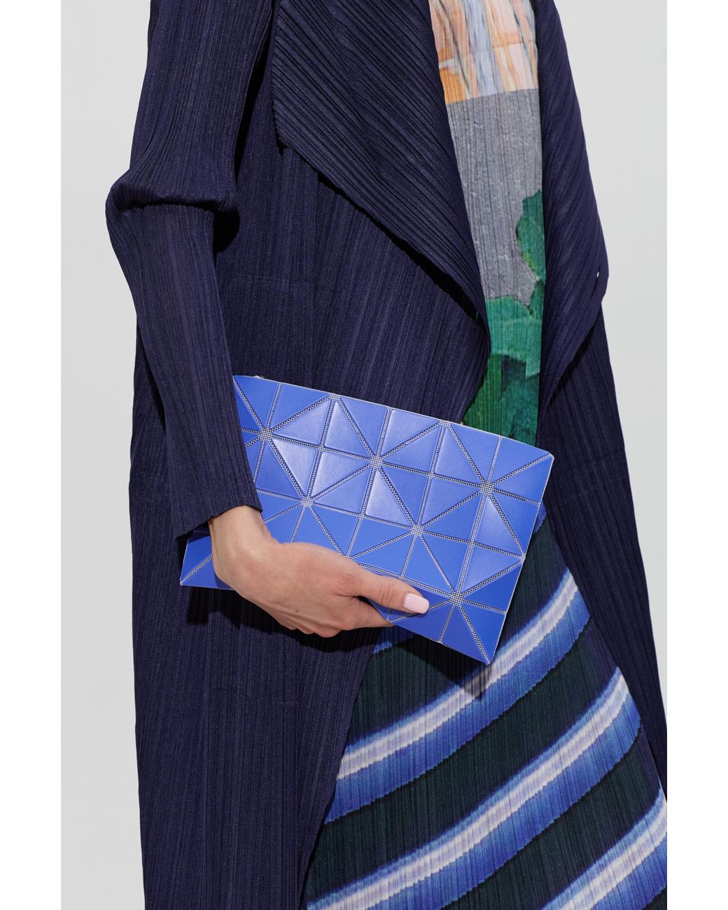 Issey Miyake Blue Zip-Top Clutch