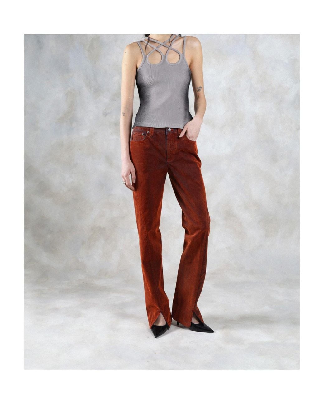 AVAVAV Brown Straight-Leg Jeans