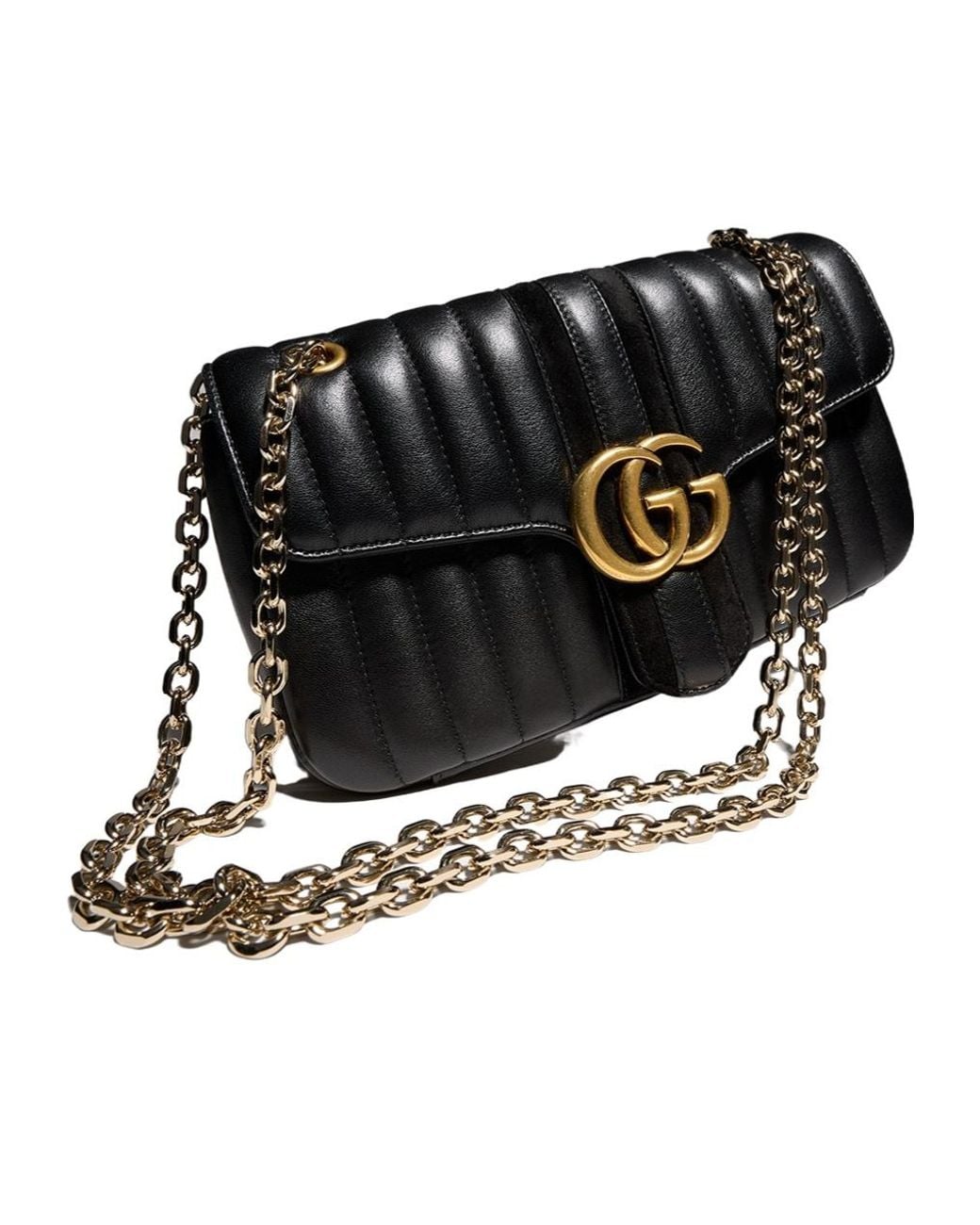 Gucci Black Jetset Gg Marmont Medium Shoulder Bag