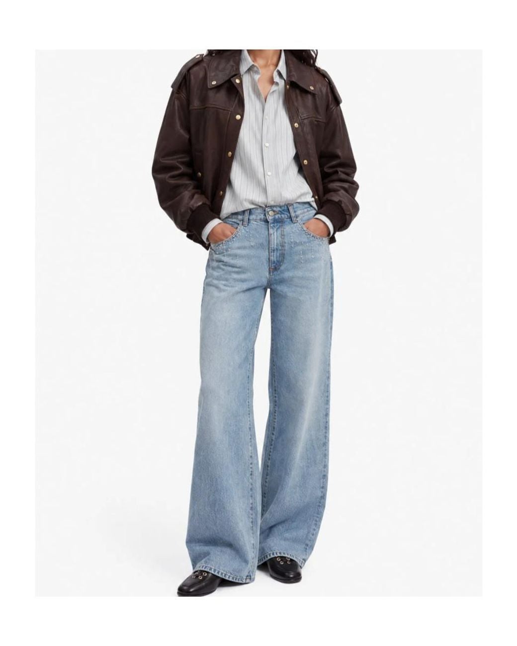 GIUSEPPE DI MORABITO Blue Wide Leg Jeans