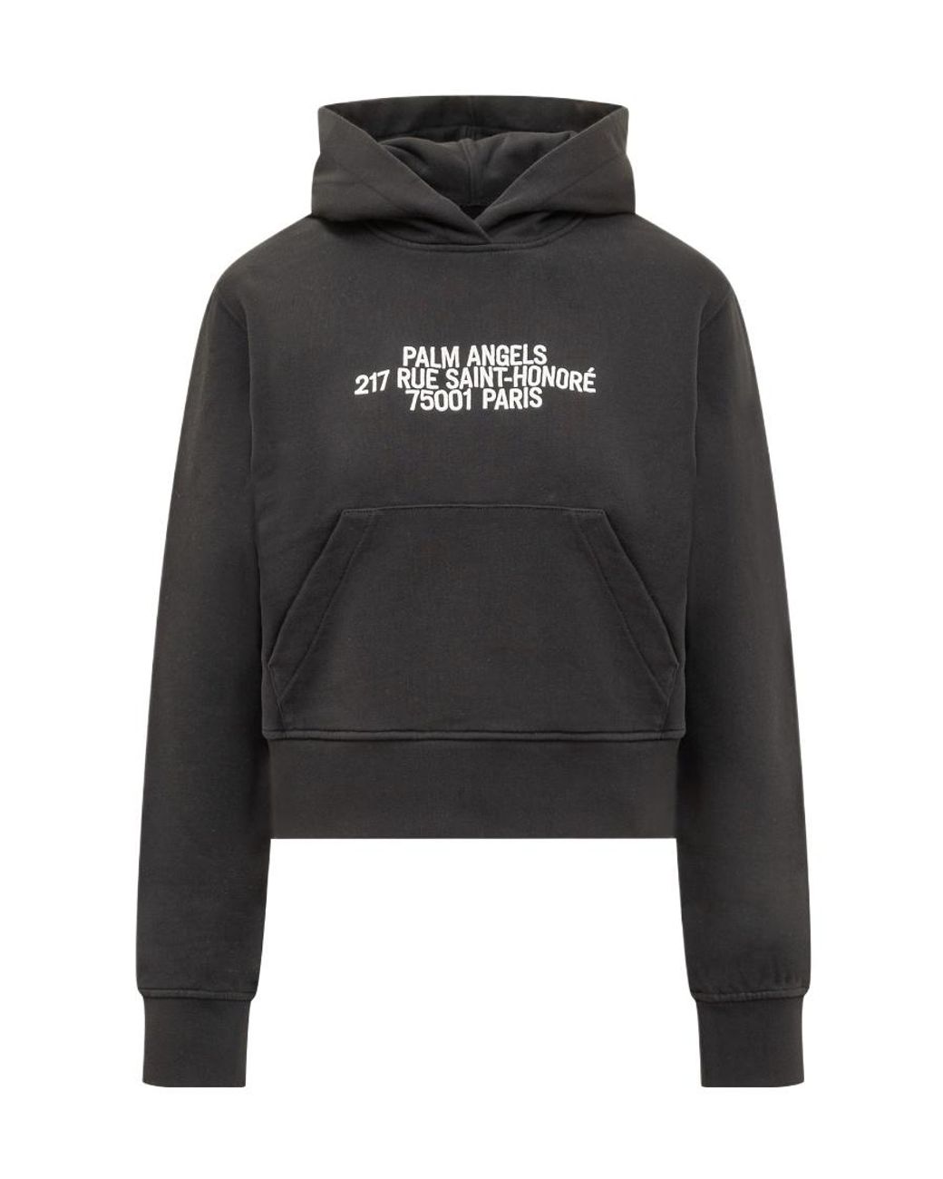 Palm Angels Black Logo Detailed Hoodie
