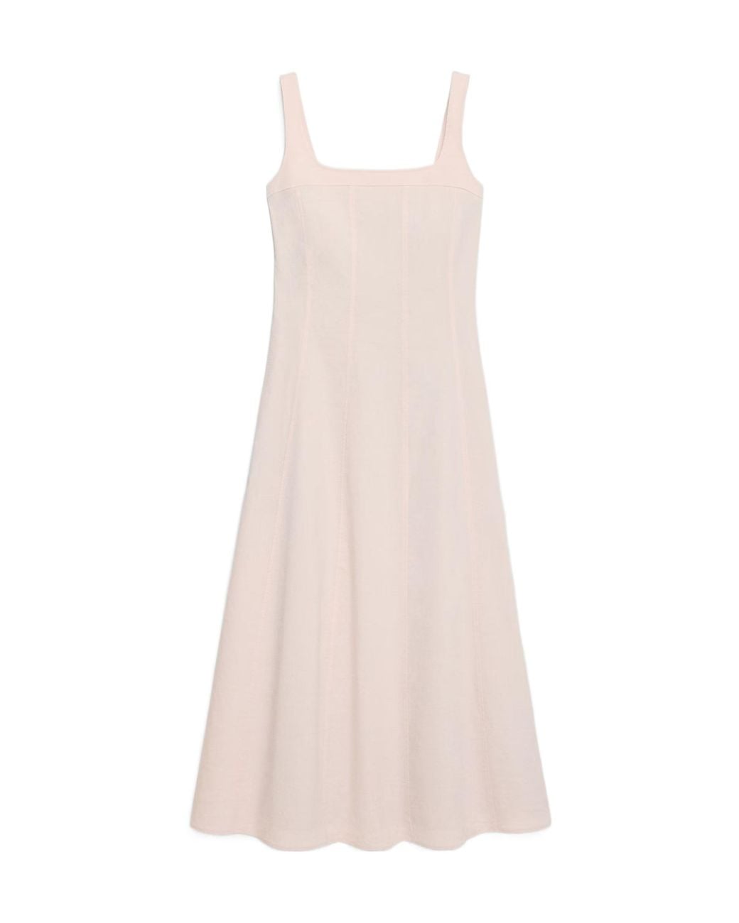 Theory Pink Seamed Square Neck Dress