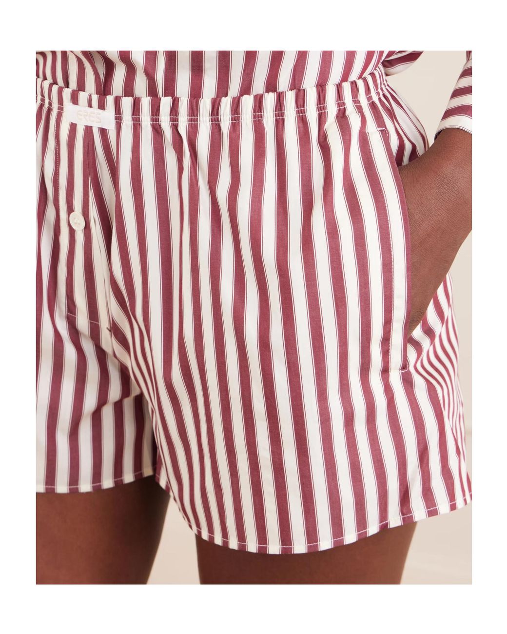 Eres Red House Striped Cotton-Poplin Pajama Shorts