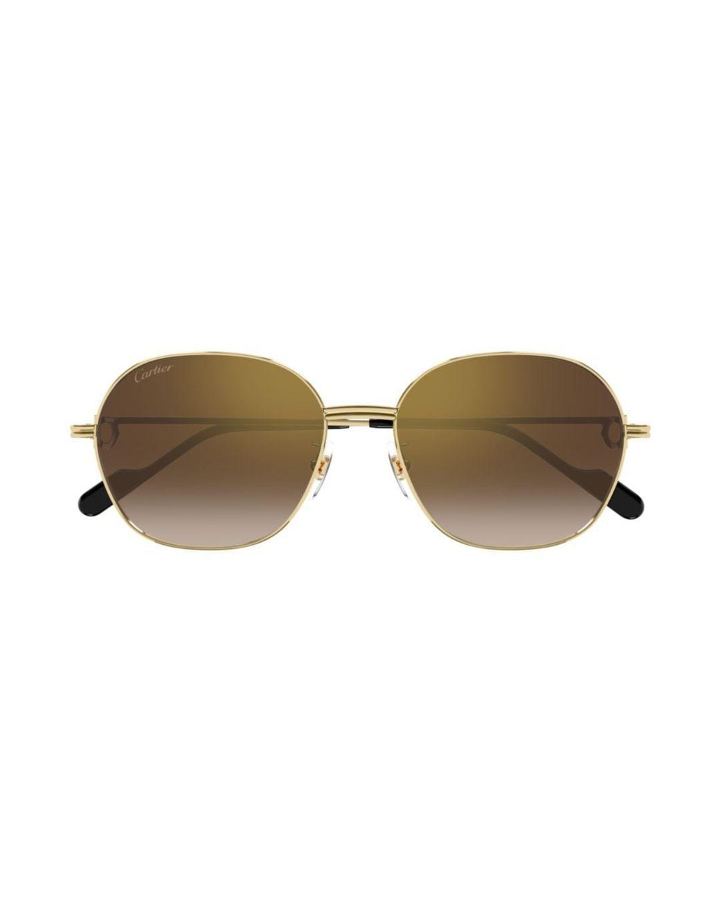 Cartier Metallic Round-Frame Sunglasses