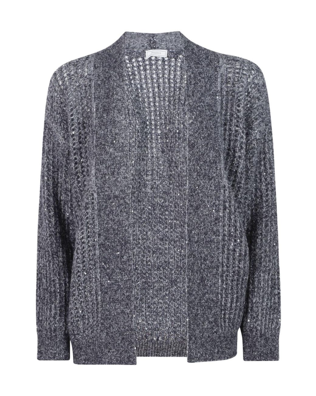 Peserico Blue Long-Sleeved Cardigan