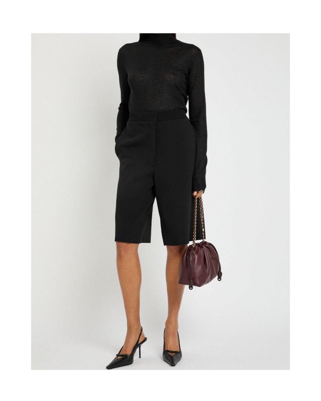 Joseph Black Sheer Knit Top