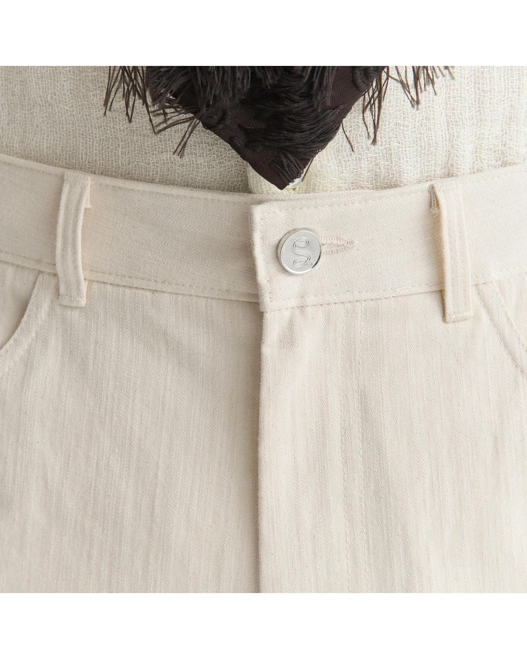 Séfr White Séfr Davis Denim Shorts for men