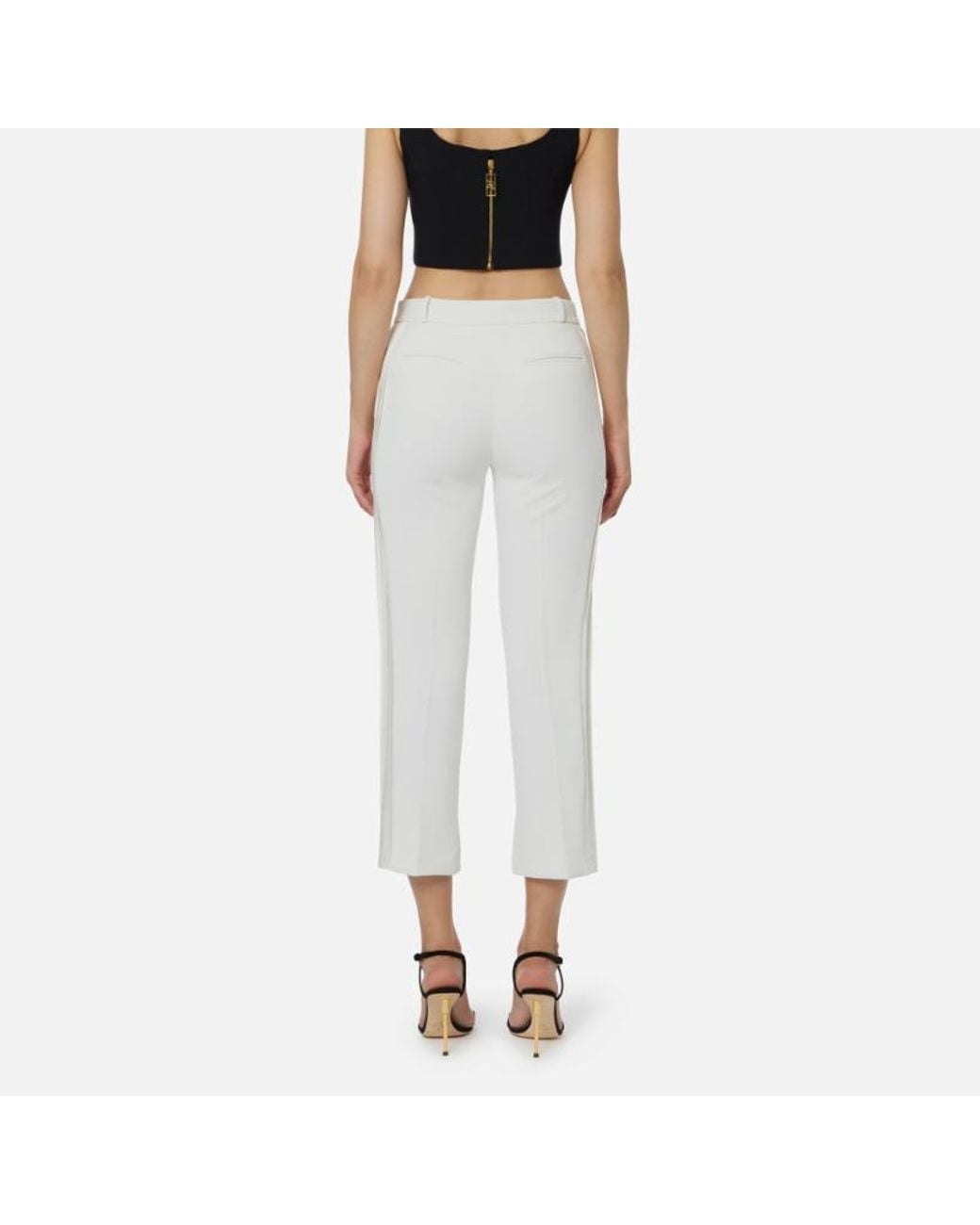 Elisabetta Franchi White Trousers