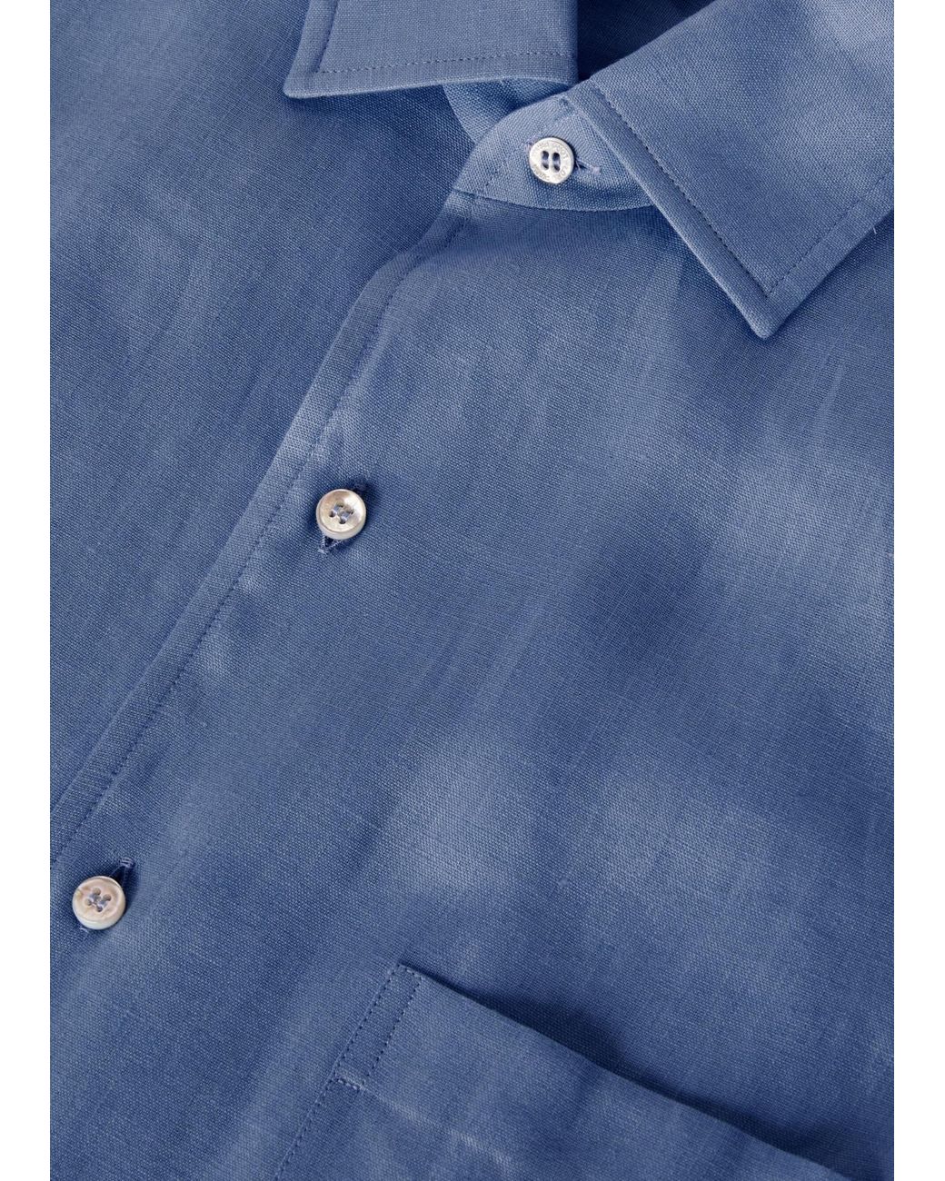 Loro Piana Blue André Long-Sleeved Shirt for men