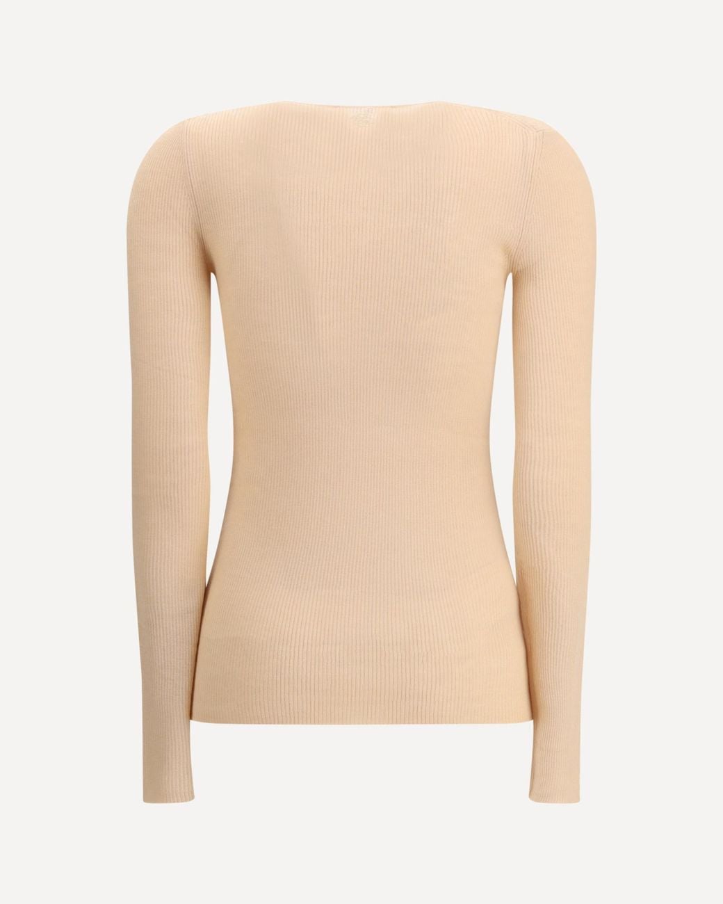 Chloé Natural Chloé V-Neck Knitted Top