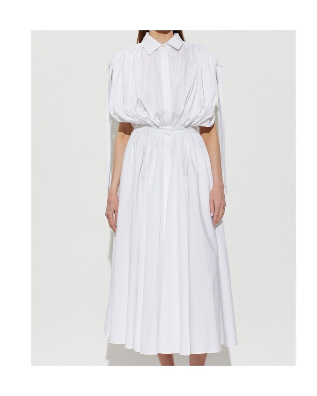Givenchy White Draped Midi Dress