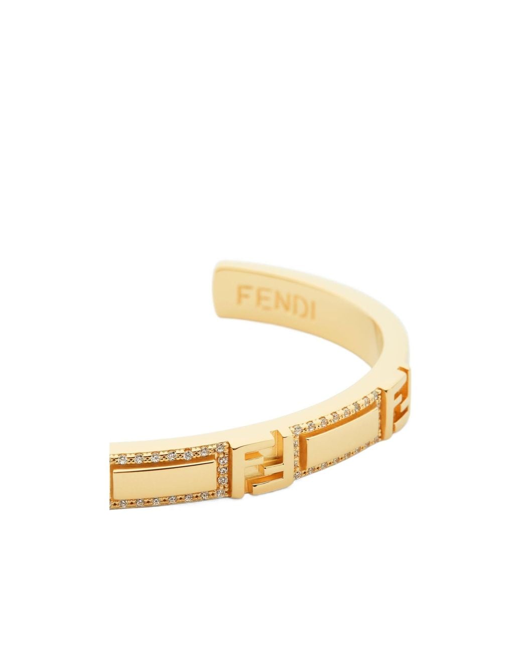 Fendi Metallic Forever Embellished Bracelet
