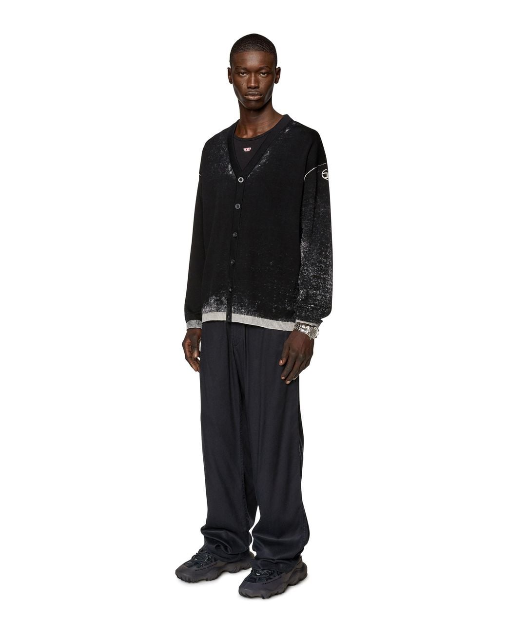 DIESEL Black K-Larence-B Cardigan for men