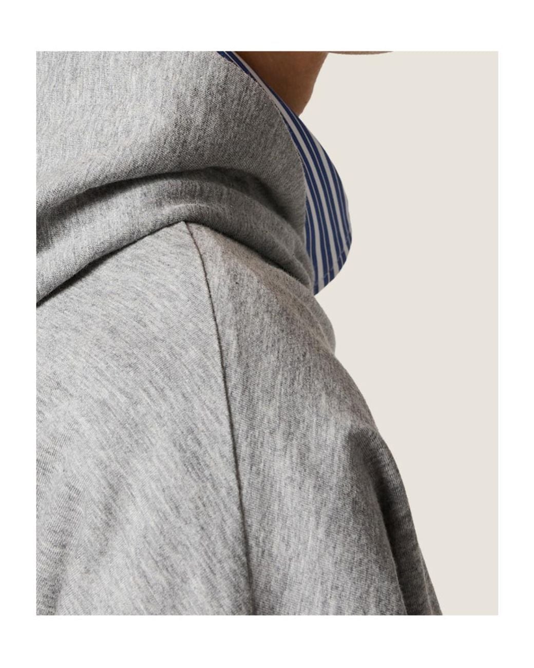 Miu Miu Gray Logo Zip-Up Hoodie