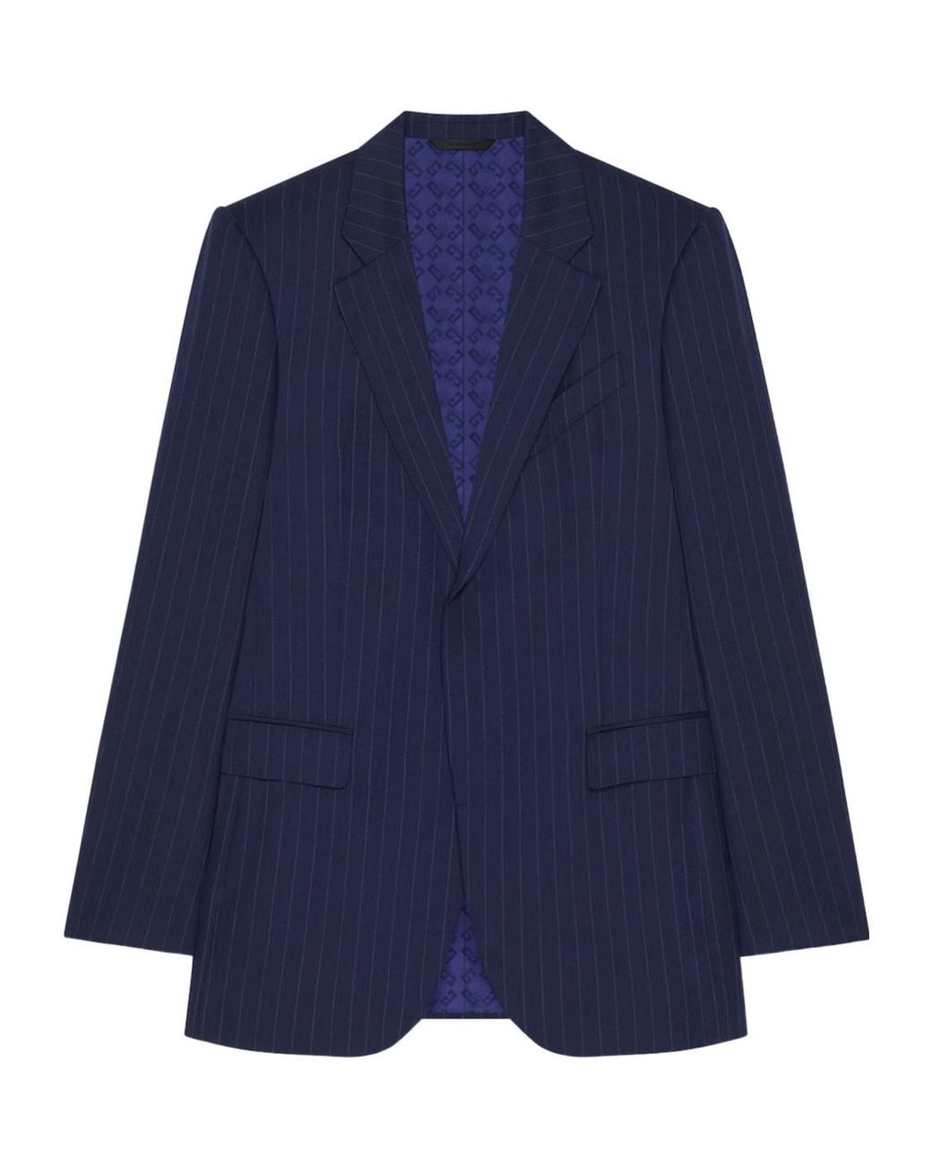 Givenchy Blue Slim Fit Striped Jacket for men