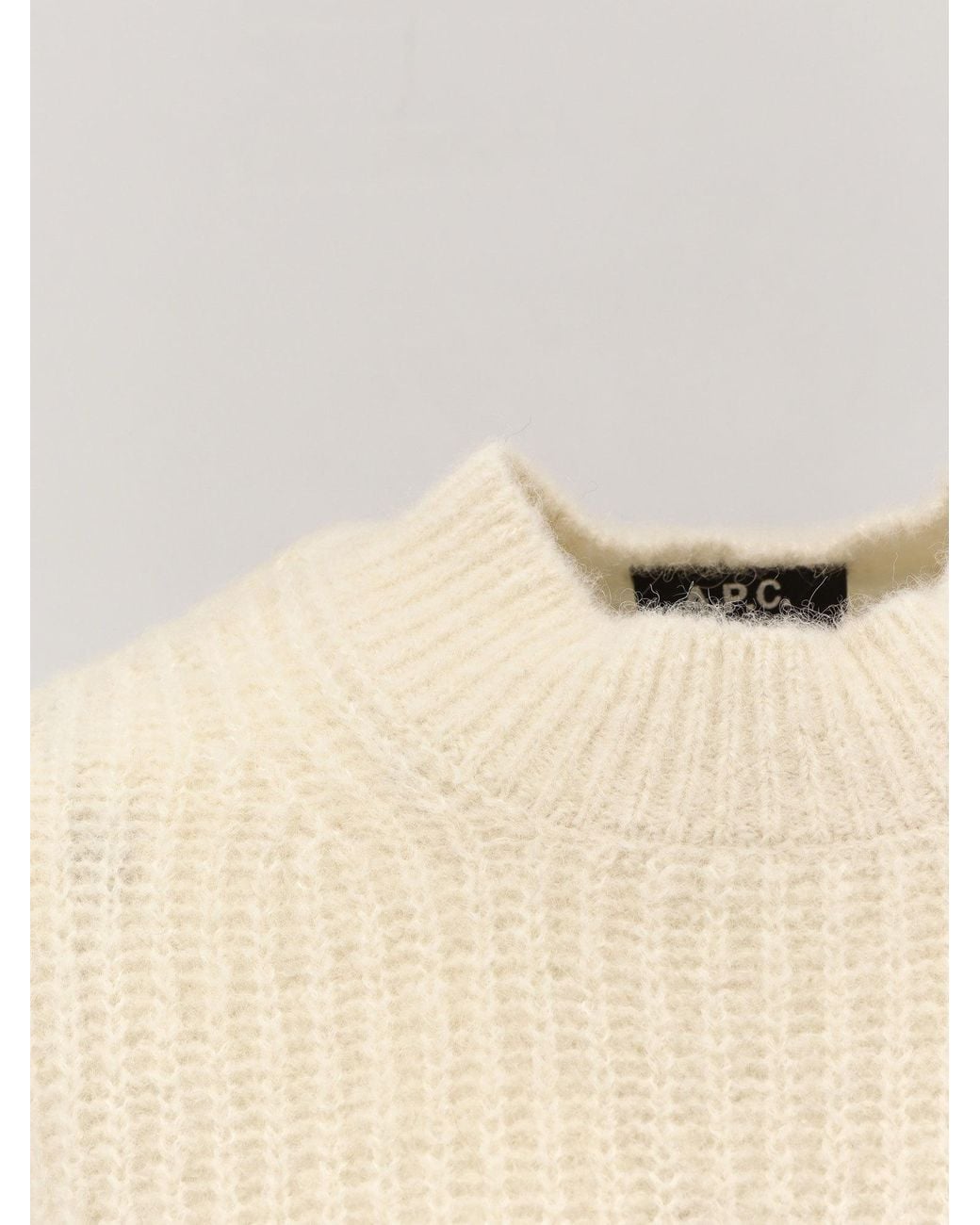 A.P.C. Natural Ribbed Crew-Neck Sweater