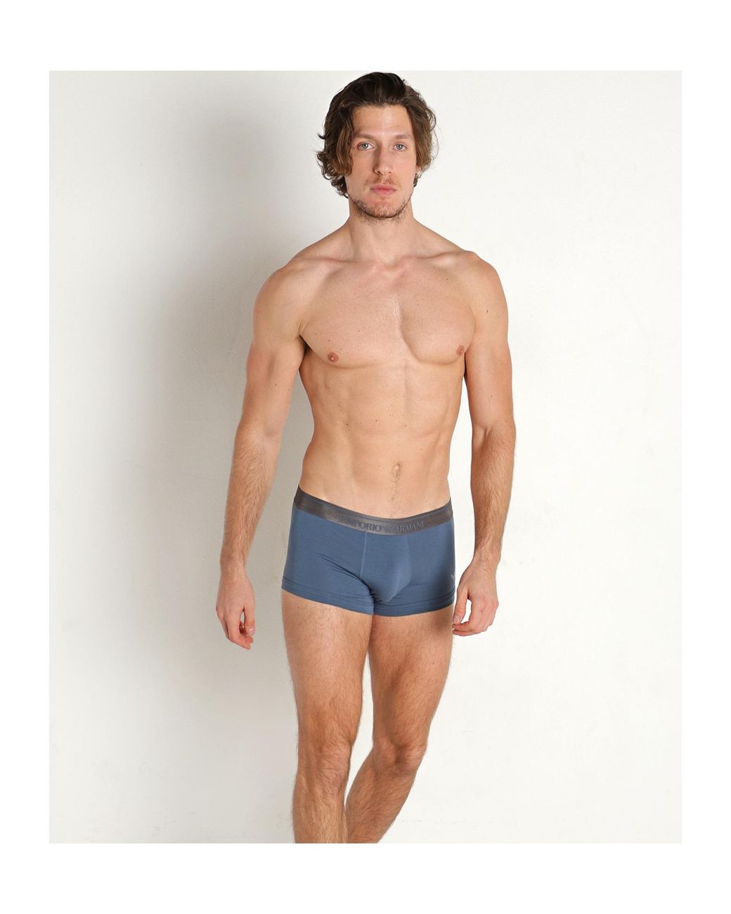 Emporio Armani Blue Elastic Waist Underwear for men