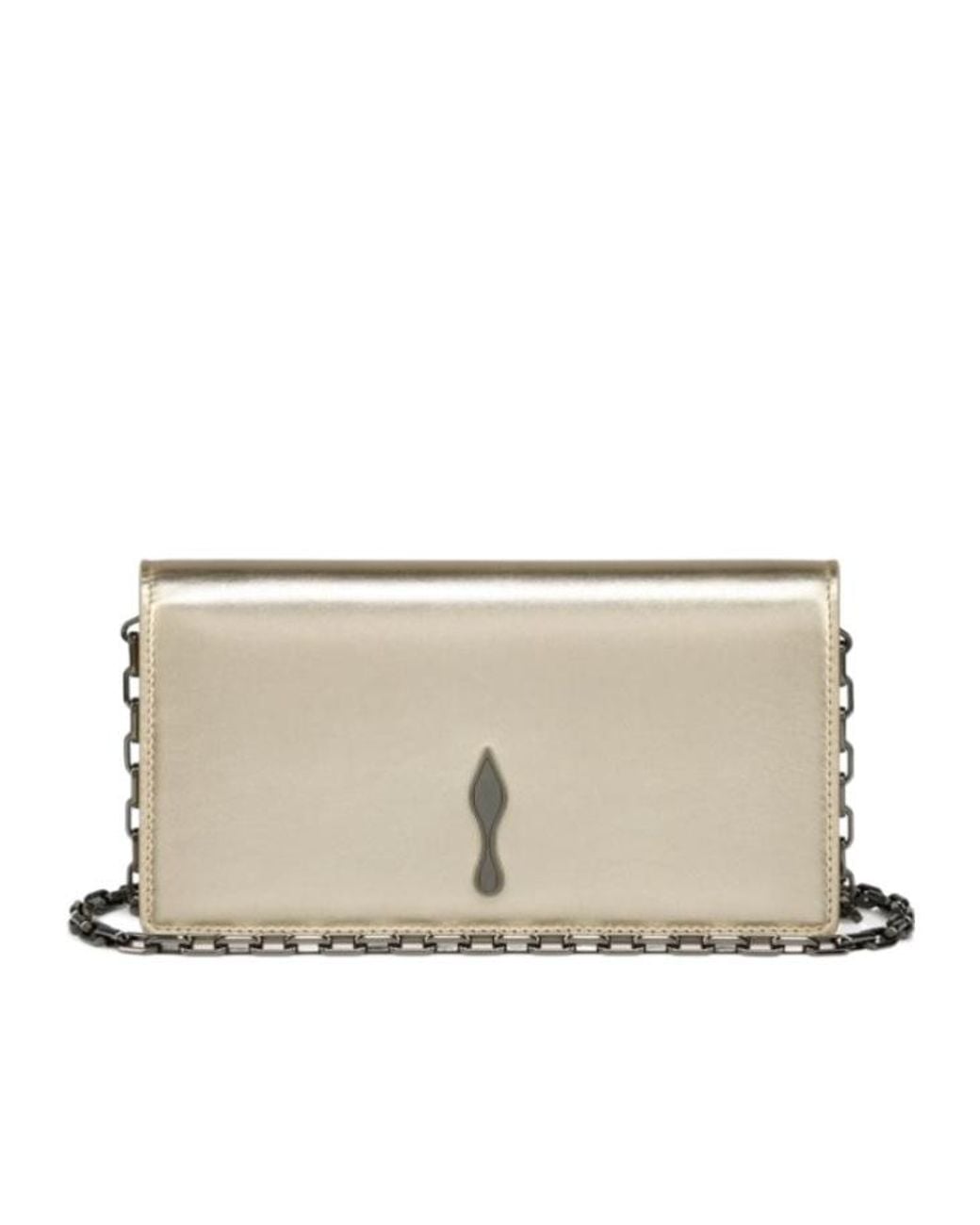 Christian Louboutin Natural Chain Logo Shoulder Bag