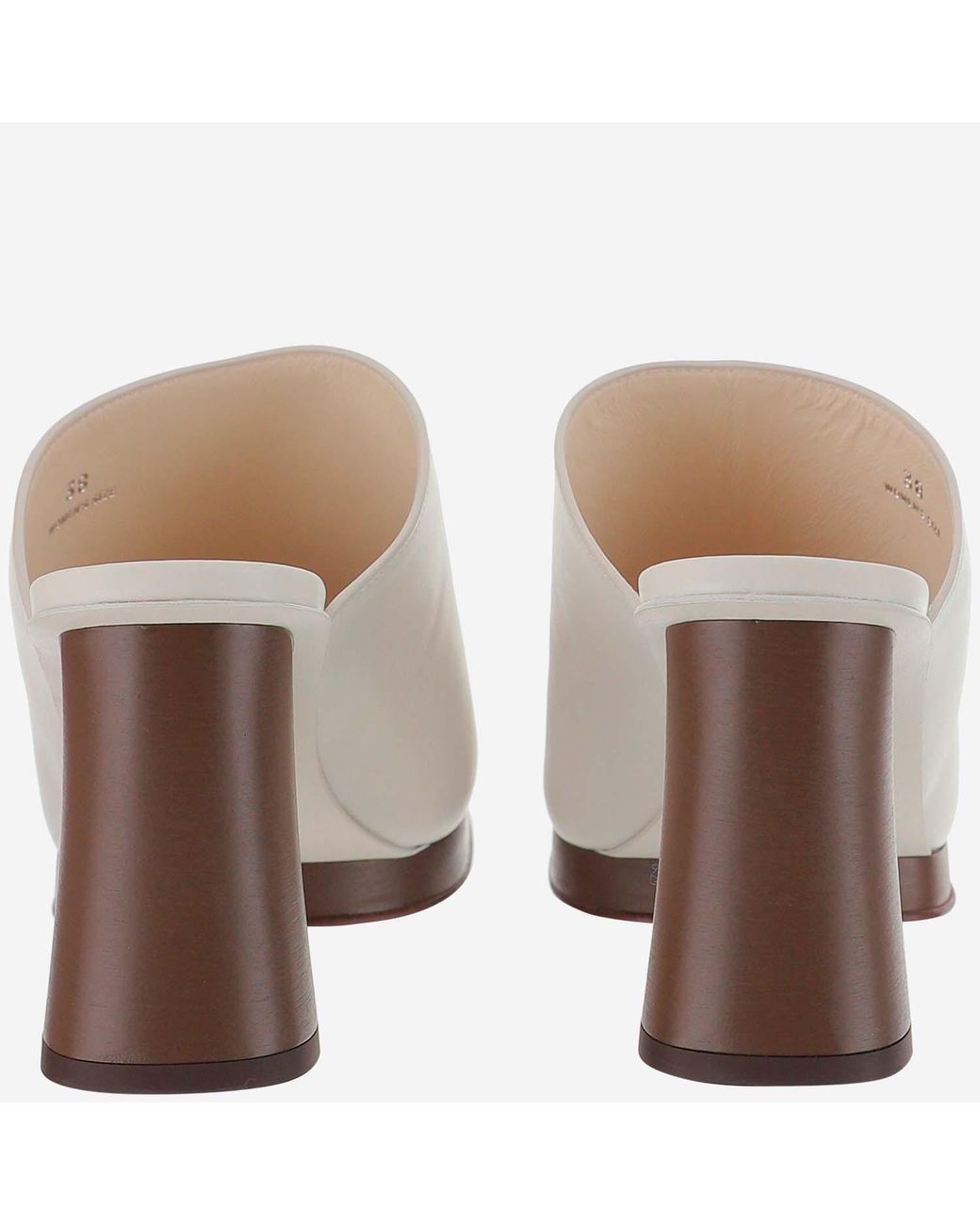 Tod's White Platform Slip-On Mules