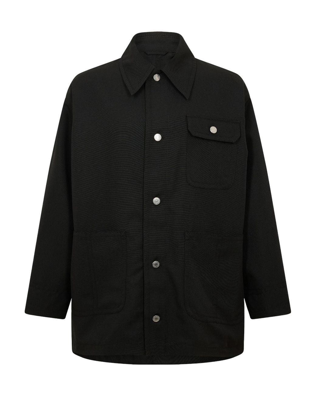 AMI Black Versatile Workwear Jacket for men