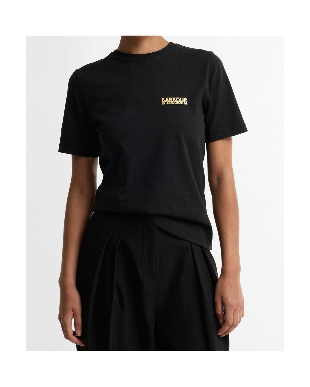 Barbour Black Short-Sleeve Crew Neck Tee
