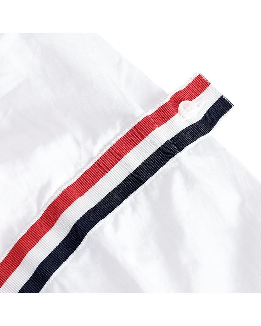 Thom Browne White Rwb Striped Long-Sleeved Shirt for men