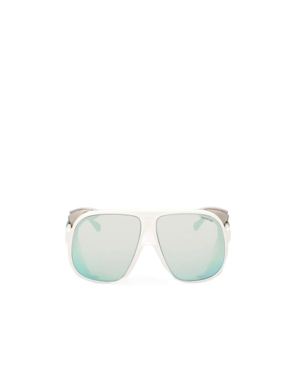 Moncler White Eyewear Shield Frame Sunglasses for men
