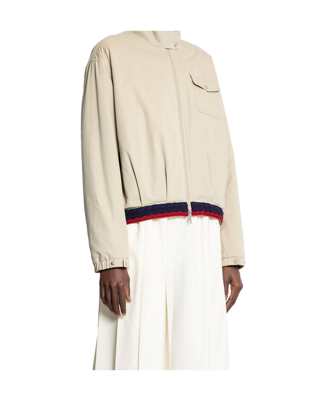 Moncler Natural Long-Sleeved Casual Jacket