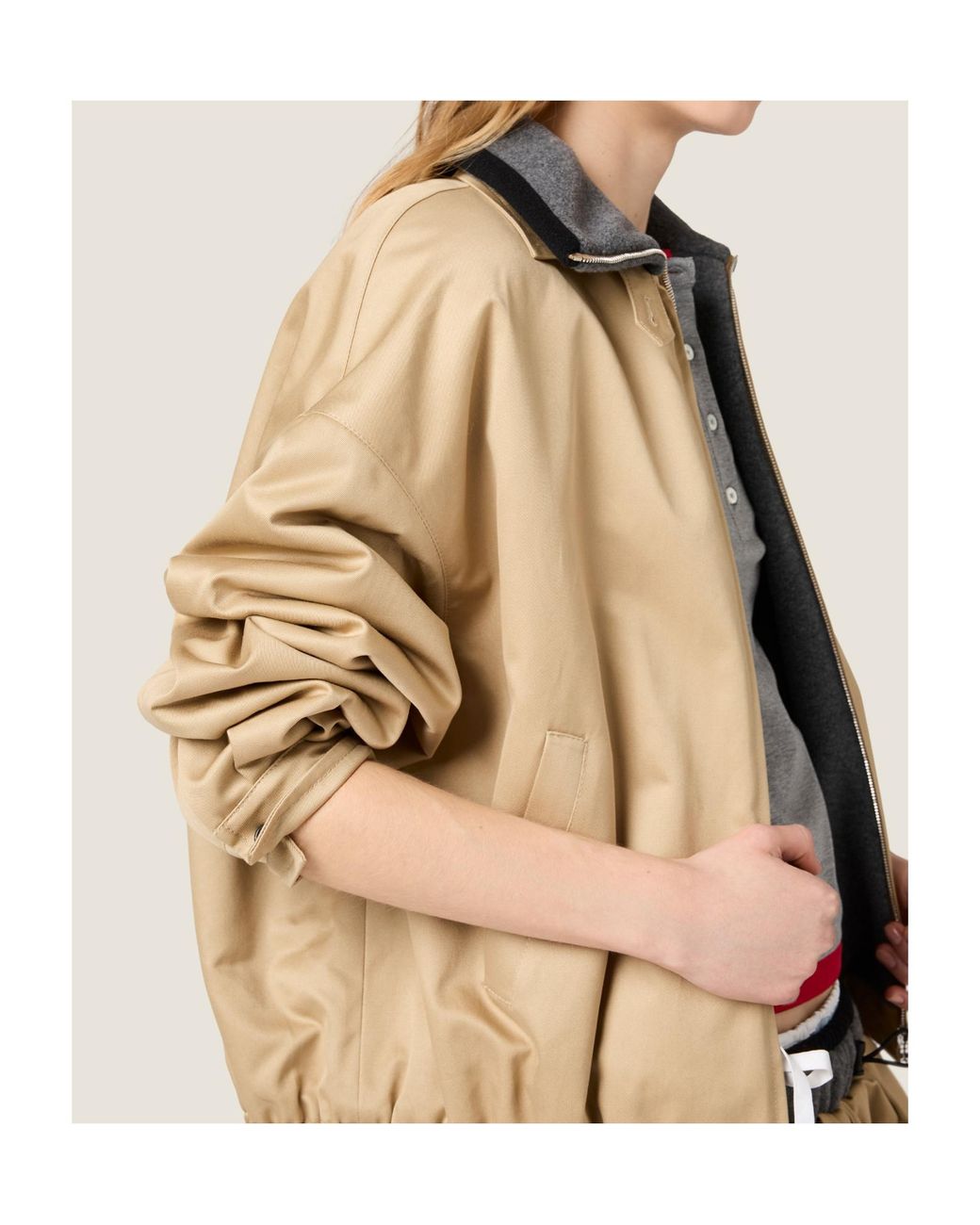 Miu Miu Natural Chino Blouson Jacket