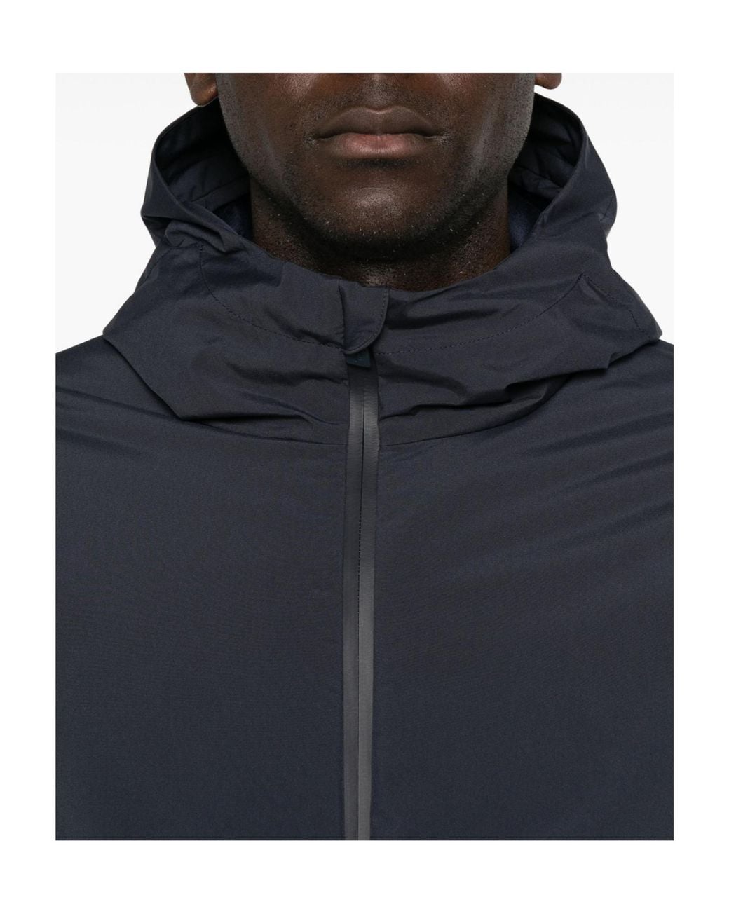 Herno Blue Hooded Jacket for men
