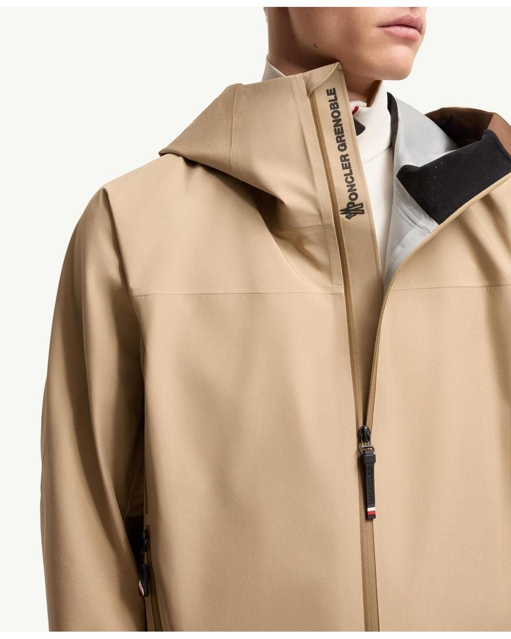 Moncler Natural Hinterburgs Hooded Gore-Tex Ski Shell Jacket for men