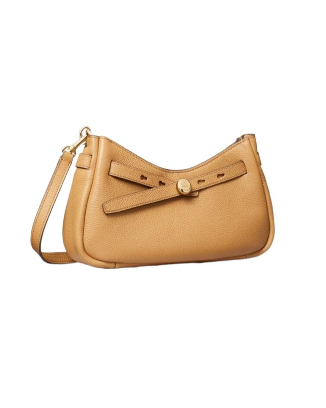 Tory Burch Natural Romy Zip Top Crossbody