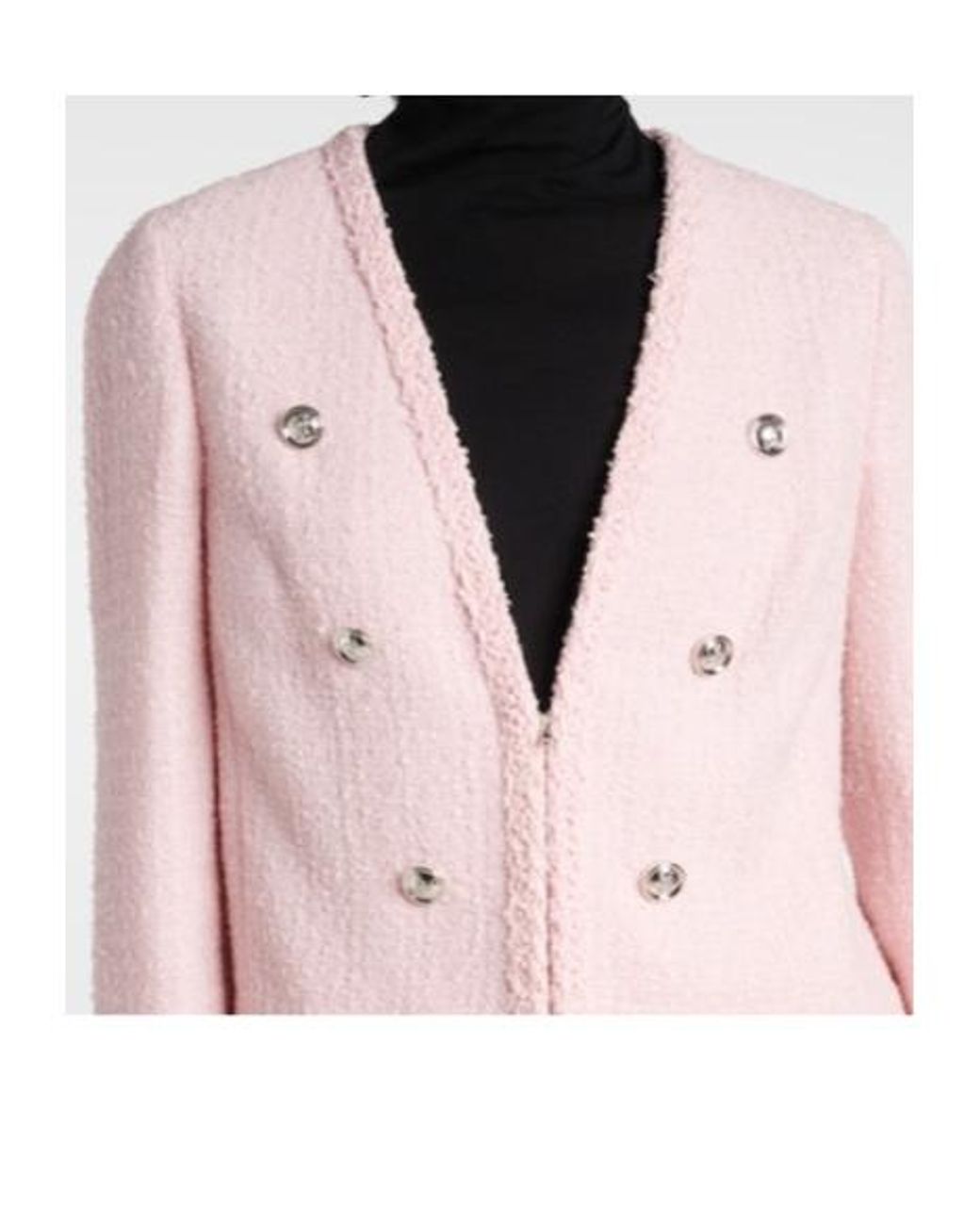Giambattista Valli Pink Wool-Blend Tweed Jacket
