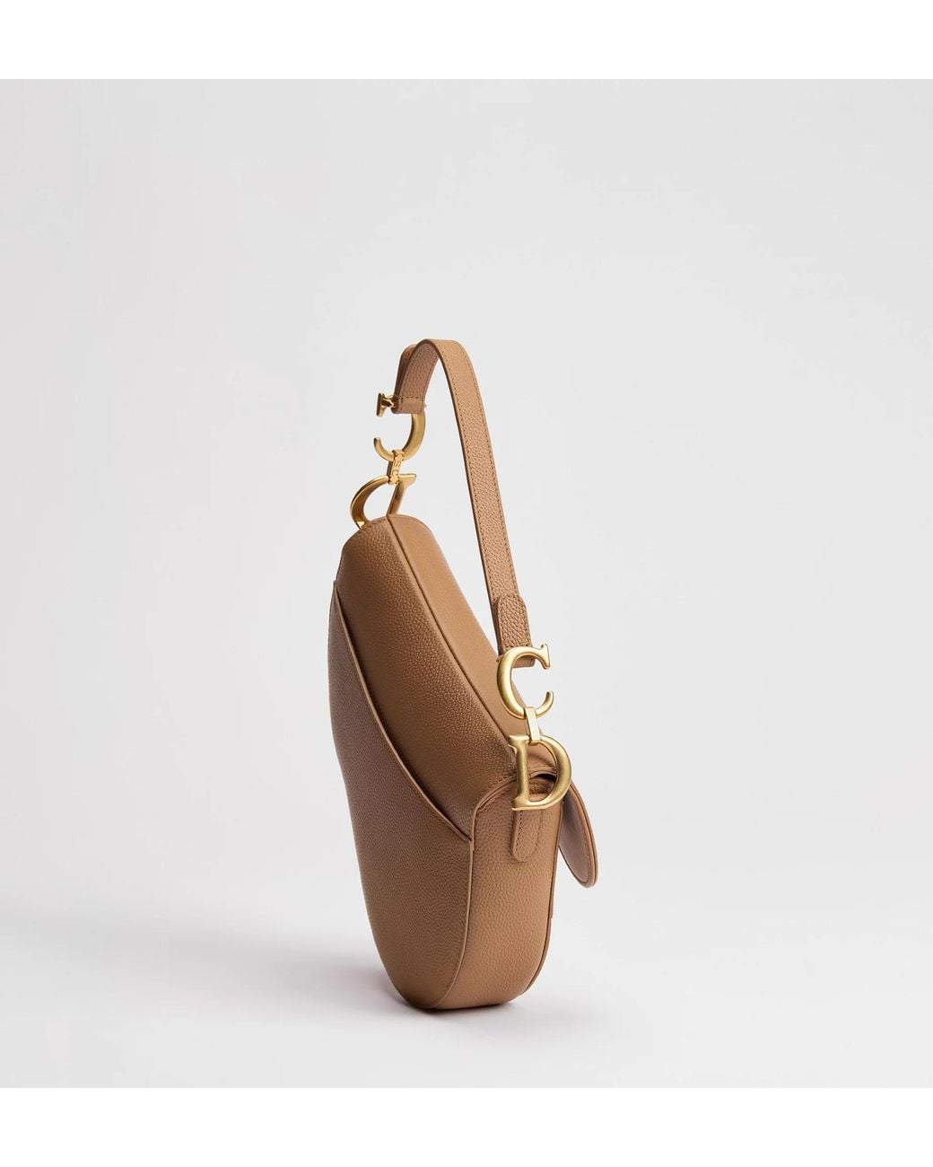 Dior White Small Saddle Bag With Strap