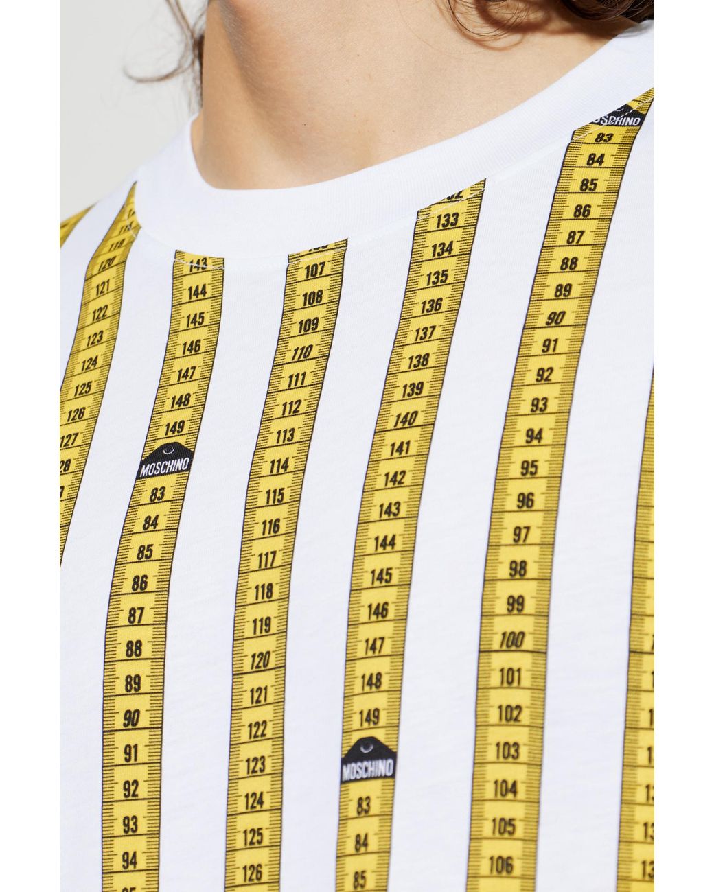 Moschino White Printed Short-Sleeved T-Shirt for men