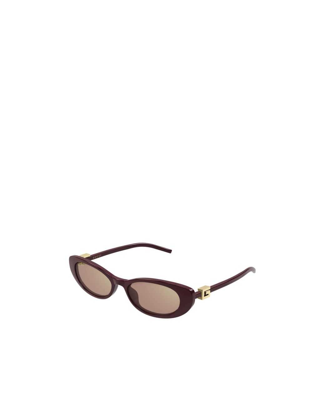 Gucci White Eyewear G String Oval Frame Sunglasses